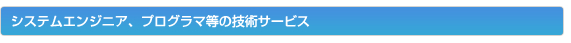 システムエンジニア、プログラマ等の技術サービス